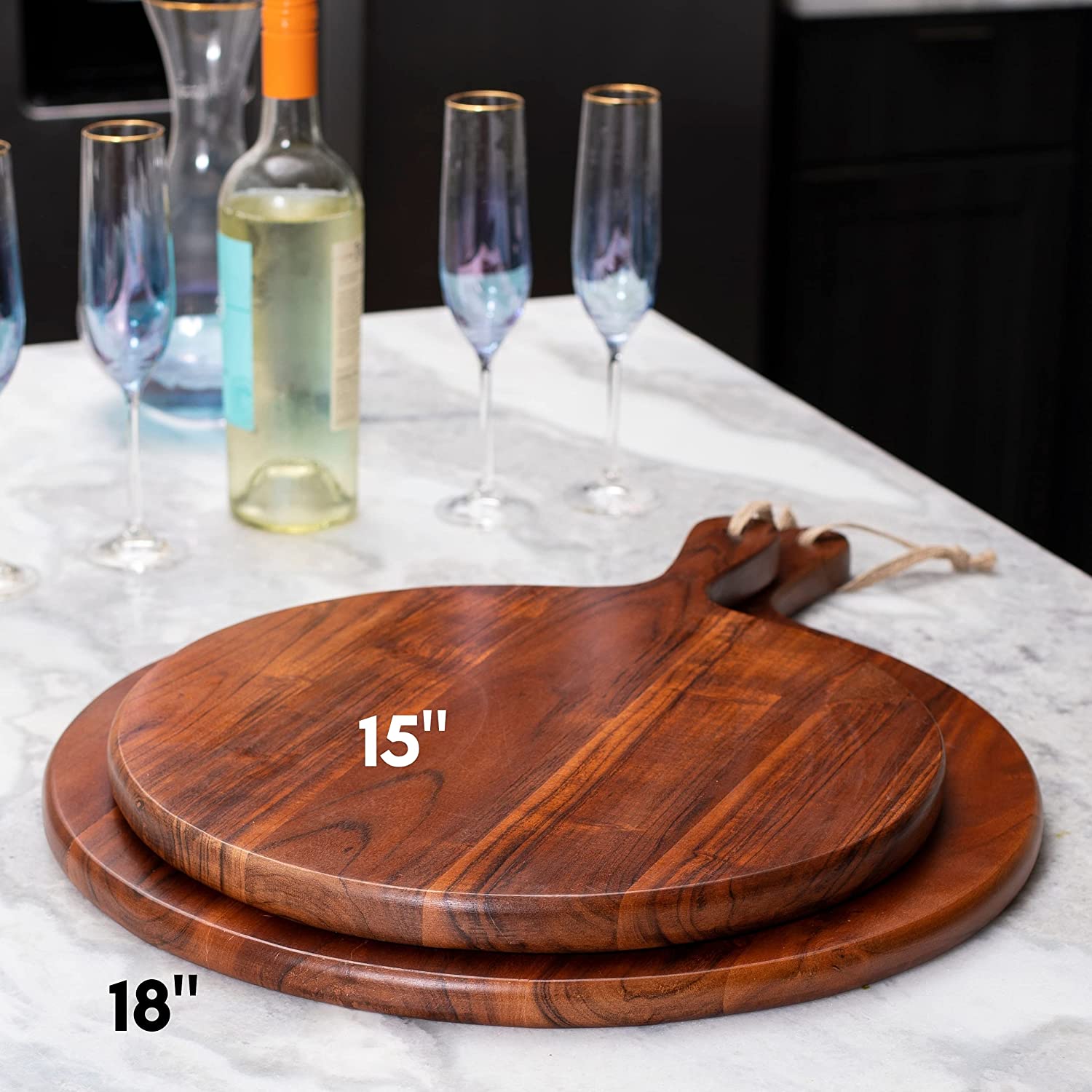 Acacia Wood Round Serving Board – omG Artisan Shoppe