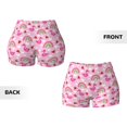 thumbnail image 5 of Vsdgher Cute Flamingo print Workout Shorts for Women Seamless Soft Smooth Gym Yoga Scrunch Active Exercise Fitness Shorts, 5 of 8