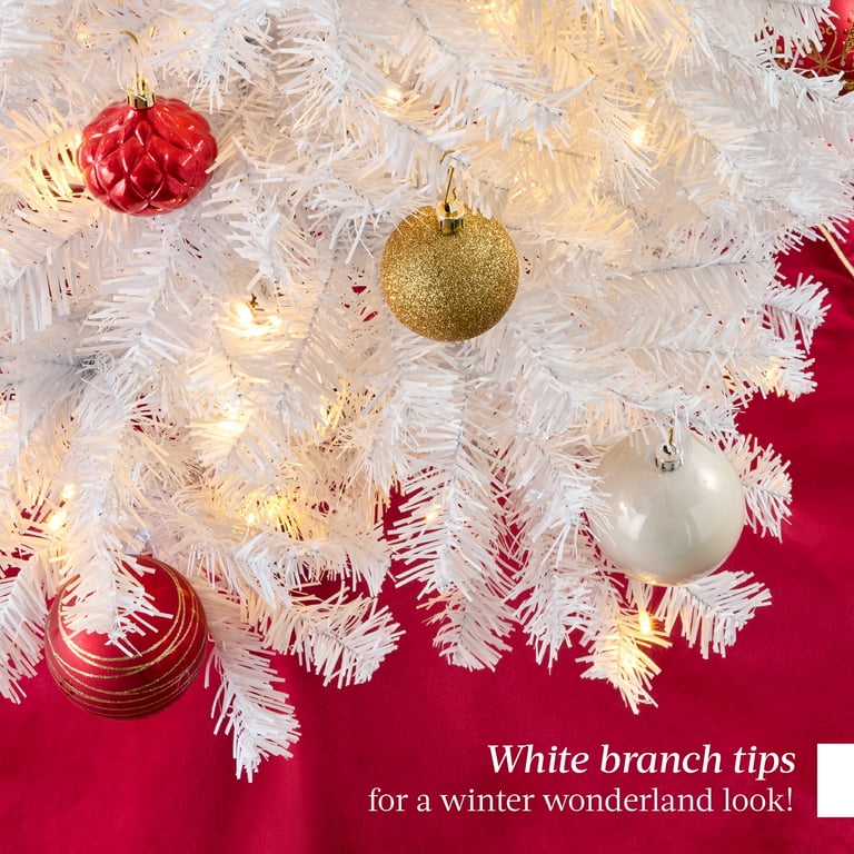 Best Choice Products 6ft Pre-Lit White Pencil Xmas Tree w