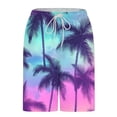 thumbnail image 6 of Lovzfmll Bermuda Shorts for Men, Tropical Print Double Layer Pocket Drawstring Elastic, Casual Loose Fit Shorts, 6 of 9