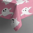 thumbnail image 5 of Pink Halloween Ghosts Square Tablecloth,Waterproof Square Table Cover,Wipeable Spillproof Washable Table Cover for Home Kitchen Party Decor 52"x52"(132x132cm), 5 of 6