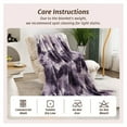 thumbnail image 5 of SPOORYYO Flannel Throw Blanket Super Soft Cozy Plush Thick Lightweight Bed Blankets Suitable for All Seasons with Tie-Dye Effect Ribbed Jacquard for Couch,Purple, 70x100CM, 5 of 6