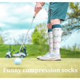 thumbnail image 4 of Correr Hombres Mujeres Calcetines Deportes Compresión Feliz Tubo Soporte Nylon Unisex Al Aire Libre Carreras Medias De Presión Largapangjing, 4 of 4