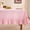 Pink Plaid, variant on Gingham Ruffled Tablecloth Round - Waterproof Linen Cotton Checkered Table Cloth, Outdoor Plaid Table Cover for Picnic, Camping, Party - 70 Inch, Red