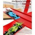thumbnail image 3 of Bewildely Juguetes de carreras de aluminio de 5 m de largo, pista doble con aleación de carreras, pista inercial roja, juguetes adecuados para Juguetes de construcción, 3 of 6