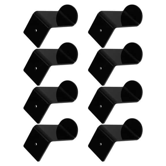 STRANDCHIC 8Pcs Wall Mounted Black Hat Stand for Cowboy Hats Baseball Caps Stylish Home Decor