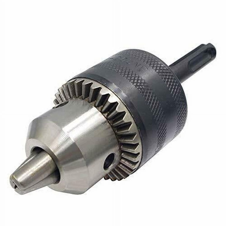 Bestgle 1/2-20UNF Mount 1.5-13mm Capacity Key Drill Chuck for Air Impact Wrench Converter Conversion Tool with Chuck Key and 1/2 inch Socket Square Female Adapter