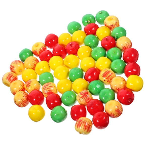 Raindrops 60pcs Artificial Apples Artificial Fruit Apples Decoration Realistic Artificial Fruits Lifelike Apples Prop