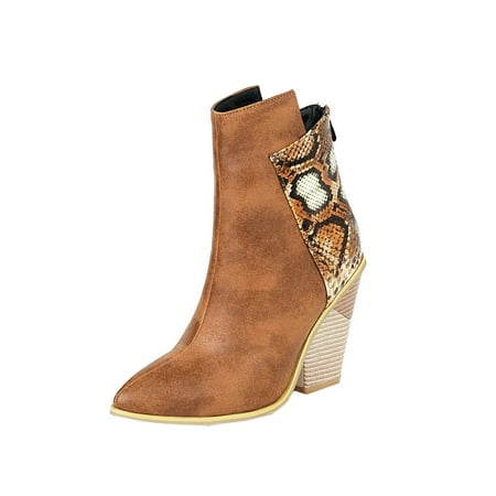 

Bnwani Shoes Snadals and Slippers for Women Large Size Women s Autumn And Winter Boots Snake Print Super High Heel Sleeve Ankle Boots
