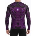 thumbnail image 2 of Raven Fightwear Men's Cybernetic Rash Guard MMA BJJ Purple, 2 of 3