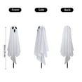 thumbnail image 7 of Halloween Yard Stakes, Halloween Decorations Outdoor Ghosts Pathway Lights, White Cloth Ghost With White Light Up Yard Stakes for Graveyard Yard Lawn Garden Prop, Party Decor Supplies, B, 7 of 7