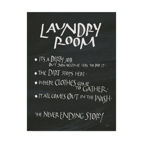 Trademark Fine Art 'Laundry Room Sayings' Canvas Art by Chris Paschke