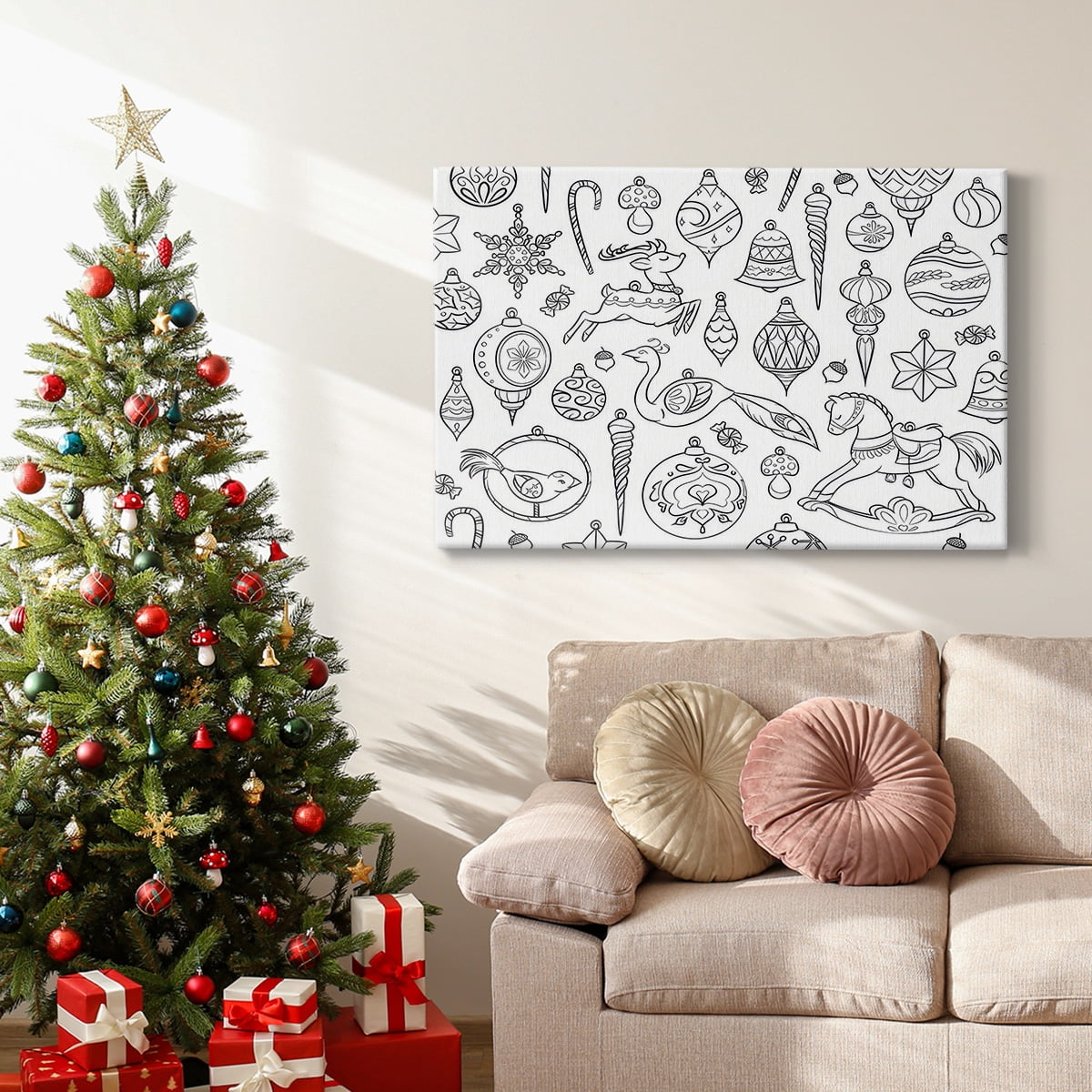 Vintage Ornaments- Gallery Wrapped Canvas