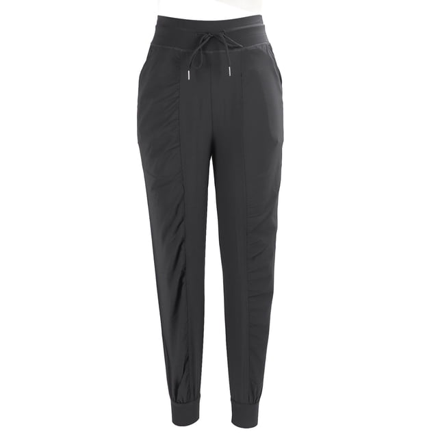 Pantalones deportivos de poliéster para mujer, holgados e informales, con bolsillos para correr (gris), talla XL