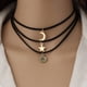 thumbnail image 2 of 3pcs Chokers cortos Mujeres Estrellas Sol Chokers Neck Moon Collar Collar, 2 of 7