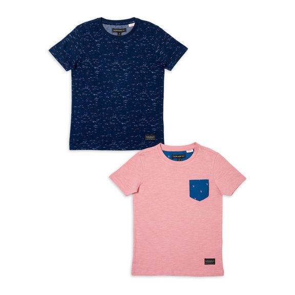 Silver Jeans Co. Boys Short Sleeve T-Shirts, 2-Pack, Sizes 4-16