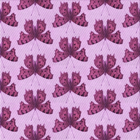 Ahgly Company Indoor Square Patterned Medium Violet Red Pink Area Rugs, 8' Square