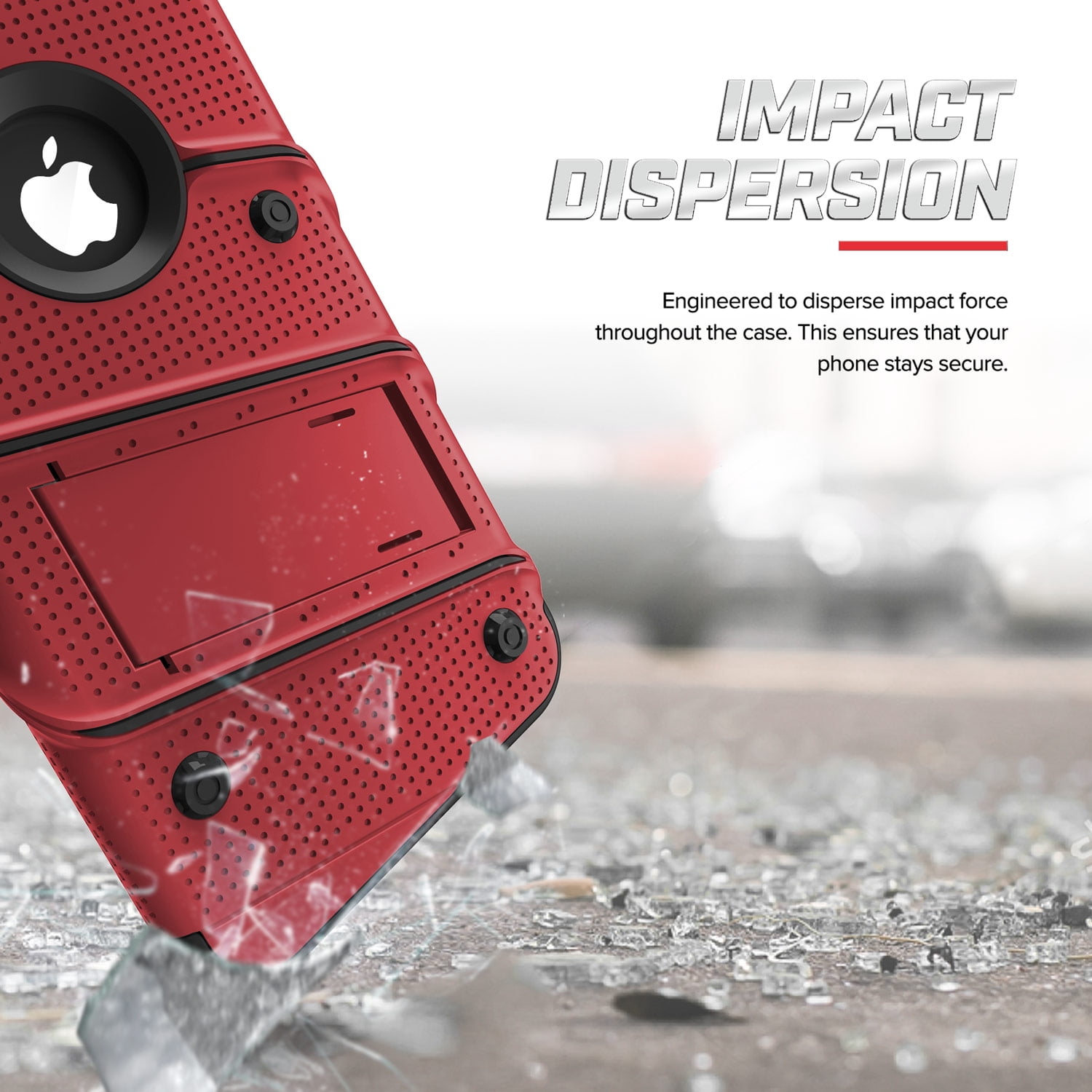 ZIZO Bolt Series for iPhone XR Case with Screen Protector Kickstand Holster Lanyard - Red & Black