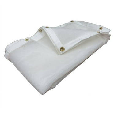 6'x10' White Super Heavy Duty Mesh Tarp Net Sail Sun Shade Awning and Fence Screen