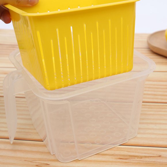 CRILSTYLEO 2Ud Caja De Almacenamiento Con Buen Para Conservación De Vegetales En Cocina