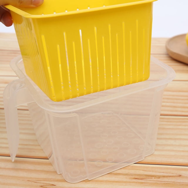 CRILSTYLEO 2Ud Caja De Almacenamiento Con Buen Para Conservación De Vegetales En Cocina