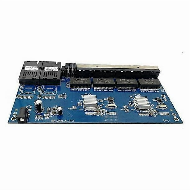 1000M Gigabit Ethernet Switch Ethernet Fiber Optic Media Converter Single Mode 8 RJ45 UTP and 2 SC Fiber Port Card