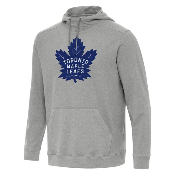 Men's Antigua Heather Gray Toronto Maple Leafs Cloud Pullover Hoodie
