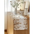 thumbnail image 5 of Table Runner 120 Inches Long for Kitchen Dining, Brown Yellow Eucalyptus Leaves Dresser Scarf Farmhouse, Dining Table Decorations for Wedding/Parties, Watercolor Spring Summer Botanical 13 x 120 In, 5 of 8