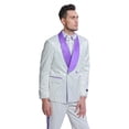 thumbnail image 2 of Tazzio Skinny Fit Paisley 2 Piece Suit Set with Satin Shawl Lapel, 2 of 4