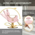 thumbnail image 5 of All Purpose Heavy Duty Reclining Hydraulic Barber Chair Hair Styling Beauty Salon Spa 360°Swivel Equipment(Pink & Gold), 5 of 18