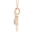 thumbnail image 2 of Angara Natural Diamond Necklace - Diamond Heart Pendant with Infinity Loop in 14K Rose Gold for Women, 2 of 8