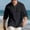 Black, variant on Timoontee Men's Linen Tops Relaxed Fit Long Sleeve Lapel Collar Pullover Shirts Fall Casual Comfy Tops Solid Buttons Business Shirts Black M