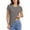 Khaki, variant on Timegard Summer Tops for Women Short Sleeve Solid Color Basic Tee Casual Crewneck Slim Comfy T Shirts