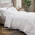 thumbnail image 4 of Funda de edredón Bedsure Luxury Hotel Queen Size, 100% algodón, color blanco, 4 of 9