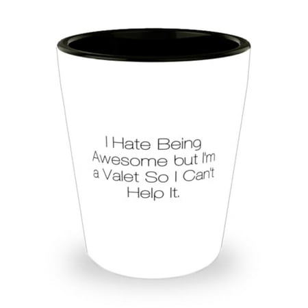 

Unique Idea Valet Gifts I Hate Being Awesome but I m a Valet So Unique Idea Shot Glass For Men Women Ceramic Cup From Friends
