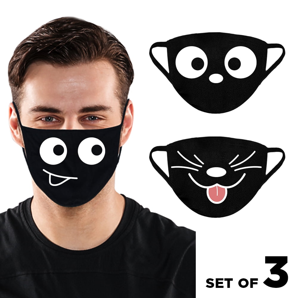 Reusable Cloth Face Masks Fabric Face Mask Mouth Mask 3 Layered 100