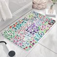 thumbnail image 3 of Pioneer Flower Floral Print Flannel Non Slip Door Rugs,Washable Door Mats Indoor,Decorative Door Mats,Dirt-Resistant and Absorbent Doormat for Entrance,Bedroom,Kitchen,Bathroom,23.5"x16", 3 of 5