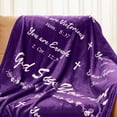 thumbnail image 4 of LHSHID Bible Blanket Christian Sympathy Blanket Inspirational Gifts Religious Gifts for Women Jesus Christ God Say You are Blessed Soft Throw Blanket for Praying Faith Woman 30"x40", 4 of 7