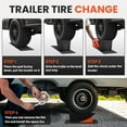 thumbnail image 4 of Tandem Trailer Tire Change Ramp, Tire Lifts Up to 6.3", Raised Tire Change Ramp for Trailers Campers, RV Leveling Blocks with Chocks, Carry Bag, Dual Axle Tandem Wheel Aid,1 Pack, 4 of 7