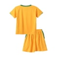 thumbnail image 2 of Jhaoyu Boys Kids 2 Piece Active Performance Outfits Shorts Sleeve T-Shirts and Shorts Soccer Clothing Yellow 28, 2 of 7