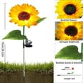 GARENAS Patio Decor 2PCS Solar Garden Lights Outdoor Sunflower Flower