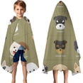 thumbnail image 3 of Dog Breeds Hooded Bath Towel，50"x30" for Ages 3 To 12 Kids, Quick Dry Lightweight Soft Microfiber Hood Beach Towel Cover Up for Kids, 3 of 7