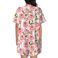 thumbnail image 3 of Bixox Women's Rose Flowers Printed Pajama Set 2 Piece Lounge Set Top and Shorts Soft Pajamas, Shorts with Pockets, 3 of 7