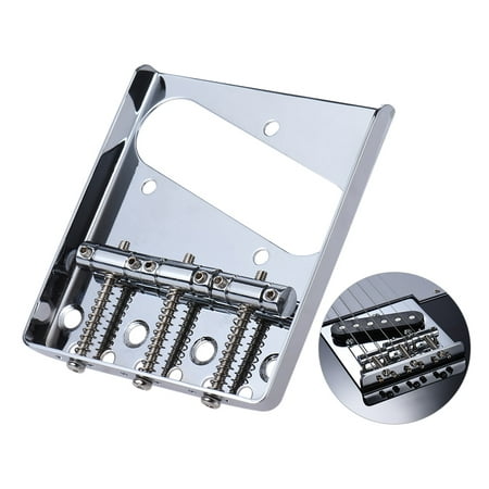 3 Saddle Ashtray Tailpiece Chrome Plated for Telecaster Tele Electric Guitar Replacement Part with Screws