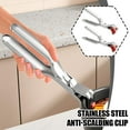 thumbnail image 4 of Hot Plate Gripper Clips Holder Tongs,Stainless Steel Hot Plate Gripper,Pot Holder Clamp,Multi-Purpose Anti-Scald Bowl Holder Clip and Pan Gripper,for Fryer, Food Steamer, Oven, Microwave, 4 of 10