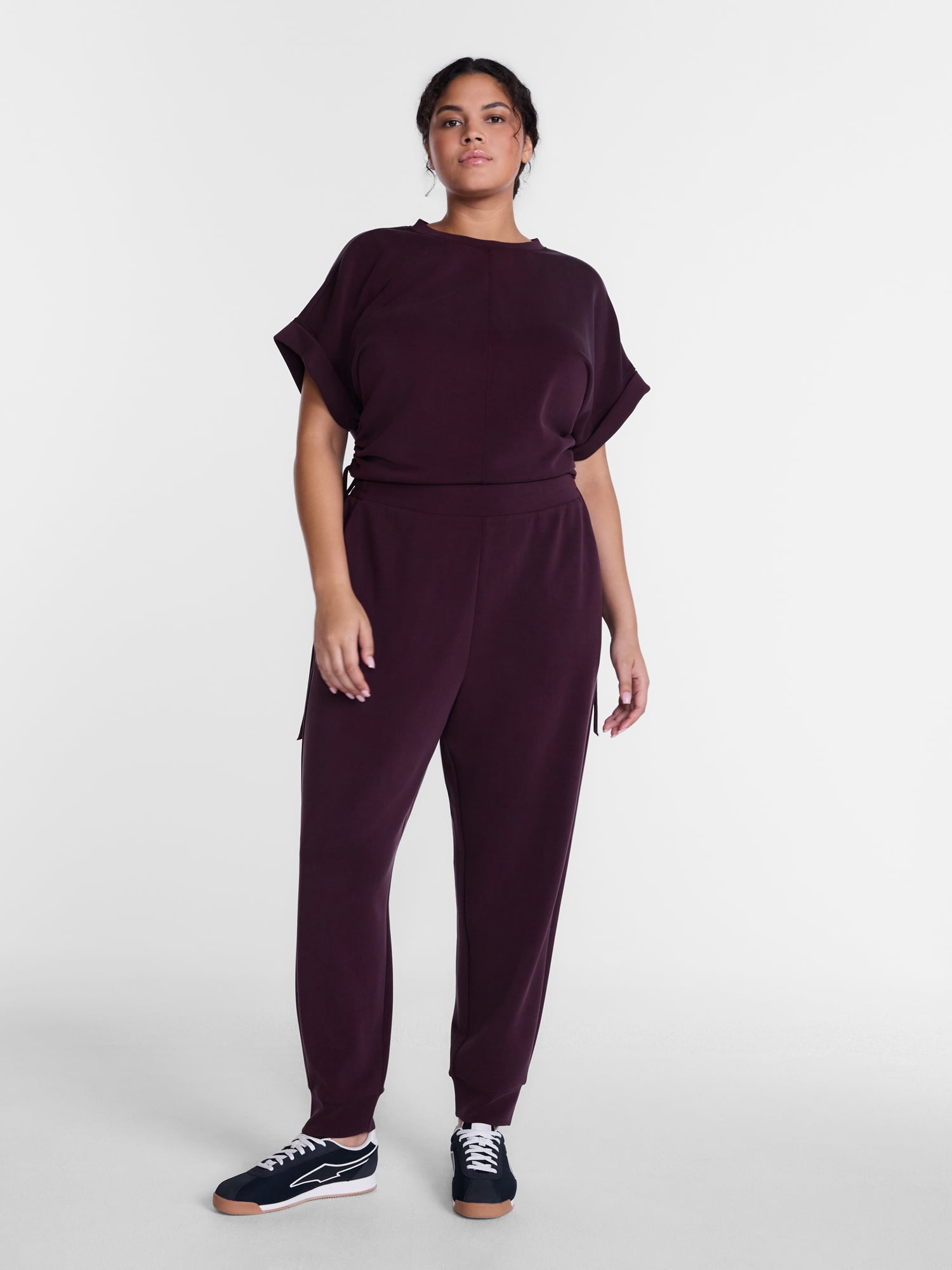 Avia Women's and Women's Plus ScubaKnit Joggers, Full Length, Size XS-4X