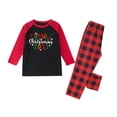 thumbnail image 1 of TIMIFIS Pyjamas de Noël Assortis pour la Famille Ensembles Garçons Filles Vêtements de Nuit Père Noël Renne avec Haut à Lettres et Pantalon à Carreaux Rouges Tenue de Détente des Fêtes de Noël, 1 of 4