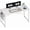 White, variant on Computer Desk, 47 Inch Gaming Desks for Home Office Small Spaces Writing Study Craft Work Table, Computer Workstation for Bedroom with Storage Bag