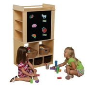 Wood Designs Store-It-All Teaching Center With 3 Brown Trays - Brown