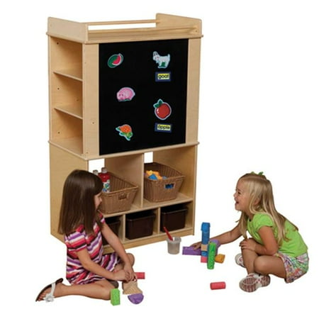 Wood Designs Store-It-All Teaching Center With 3 Brown Trays - Brown